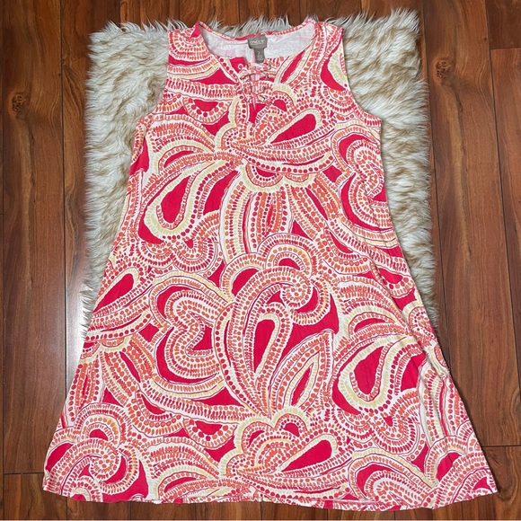 Chico’s knee length mosaic lace front dress - Picture 7 of 8